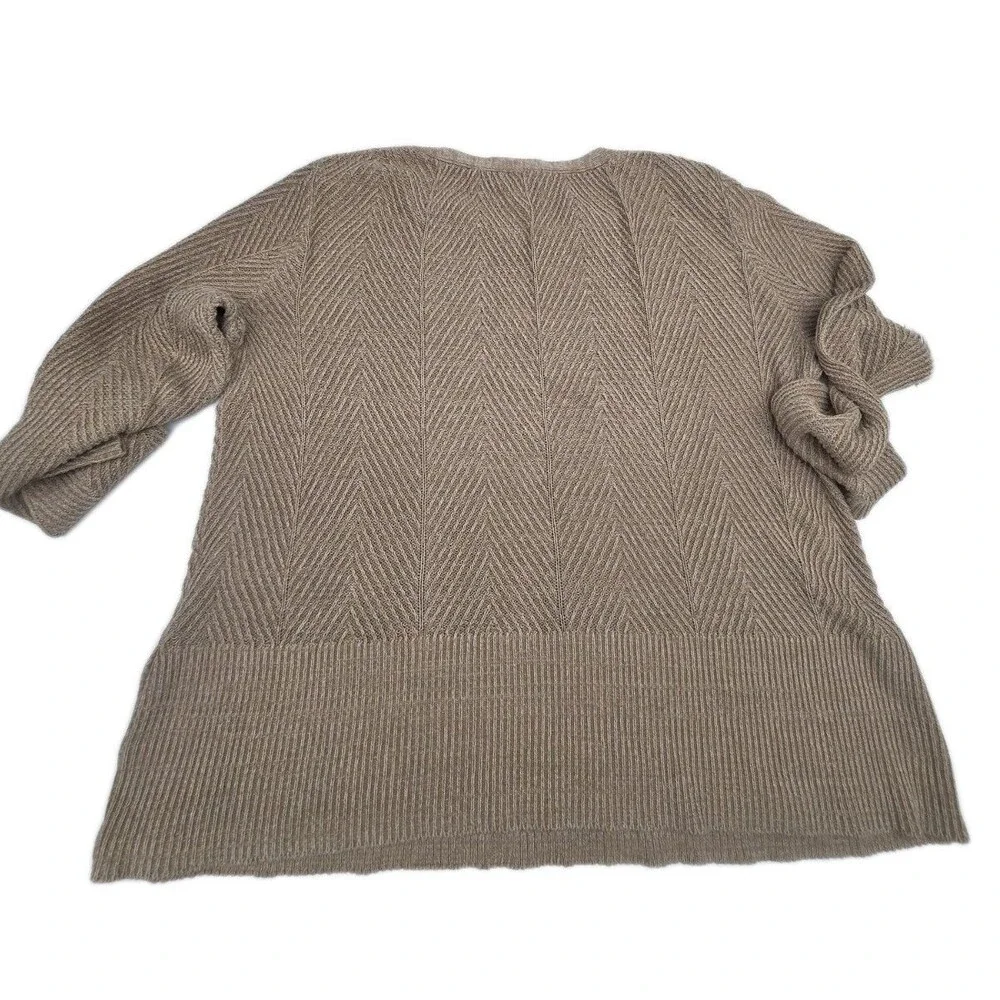 North Style Womens Shaker Knit Sweater Size XL Tan Beige
